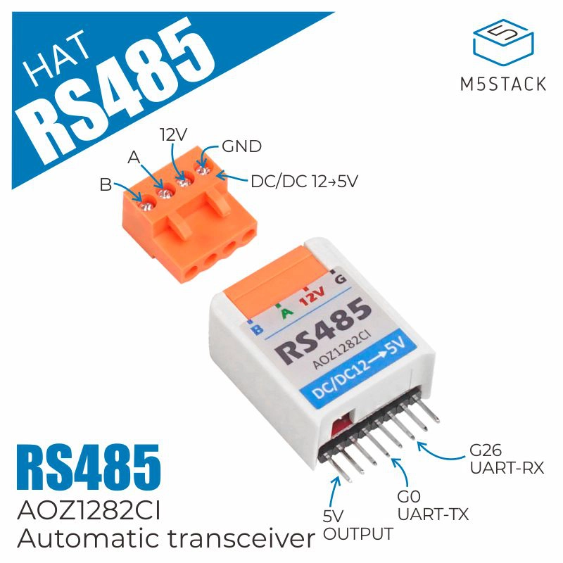 M5Stickc - M5Stack อย่างเป็นทางการ M5StickC RS485 หมวก AOZ1282CI