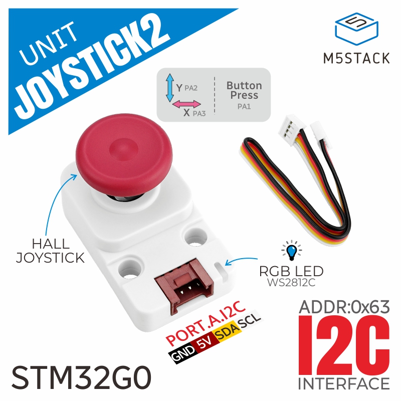 M5Stack Core2 - M5Stack จอยสติ๊ก I2c อย่างเป็นทางการ 2 ยูนิต