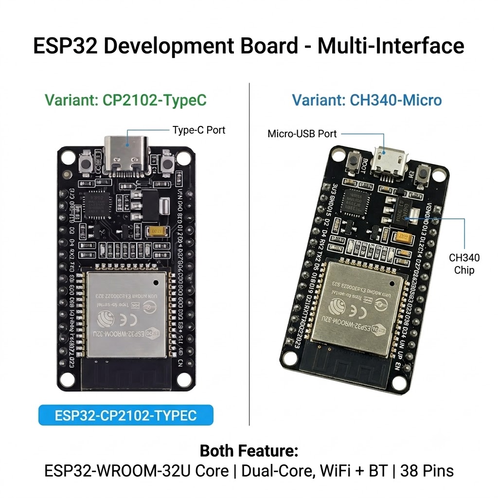 Nodemcuv2 - ESP32 บอร์ดพัฒนา ดูอัลคอร์ ไวไฟ บลูทูธ โมดูล