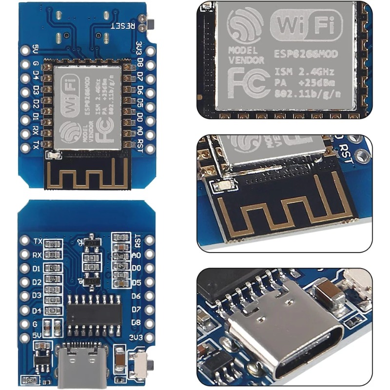 Nodemcuv2 - บอร์ดพัฒนา ESP8266 ESP-12F MINI D1 NodeMCU