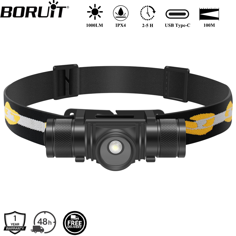 ไฟฉายคาดศีรษะ BORUiT D20 ซูม L - Lolin D32 บทวิจารณ์และราคา