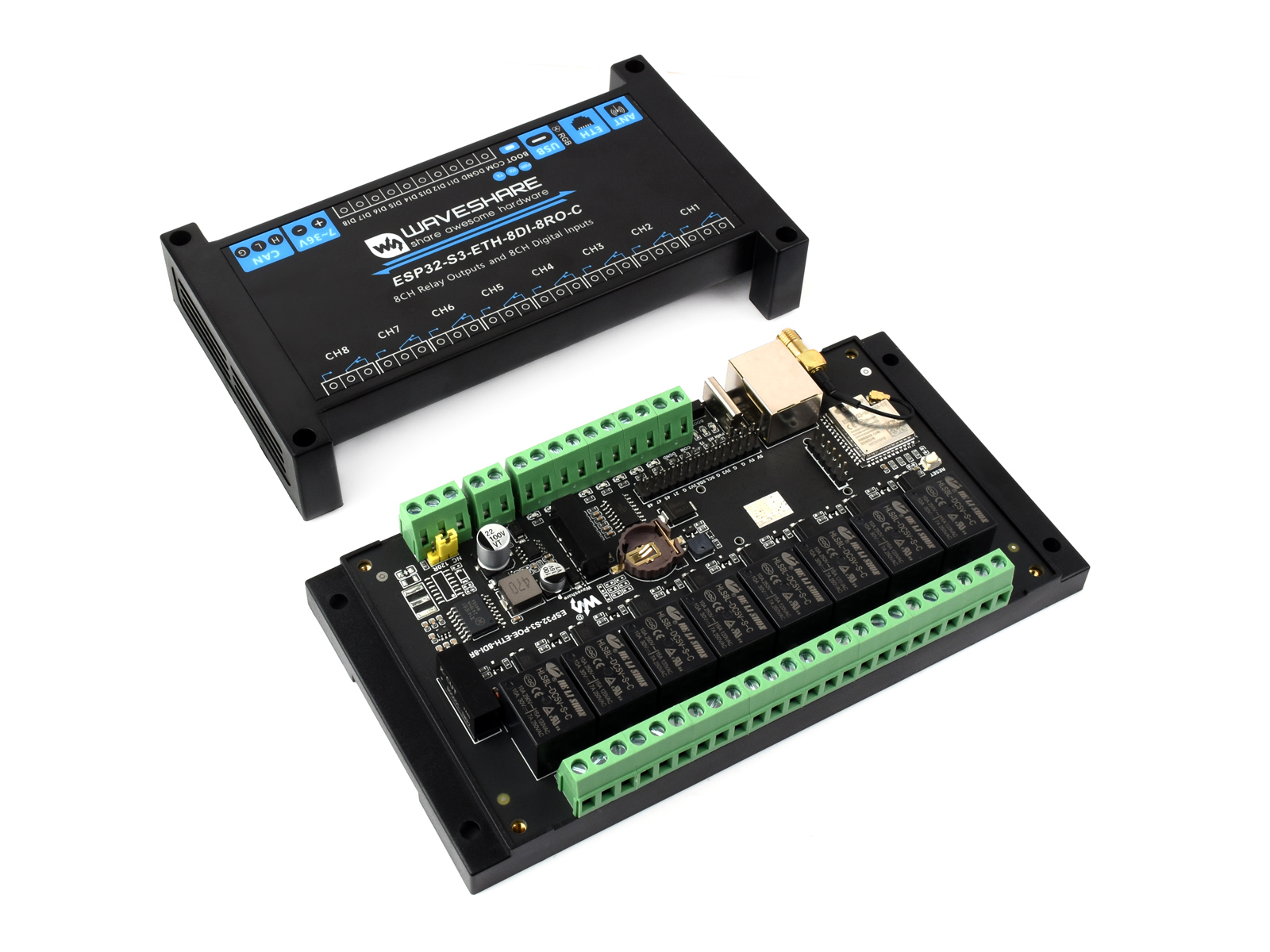 อุตสาหกรรม 8-Channel ESP32-S3  - Waveshare Esp32 บทวิจารณ์และราคา