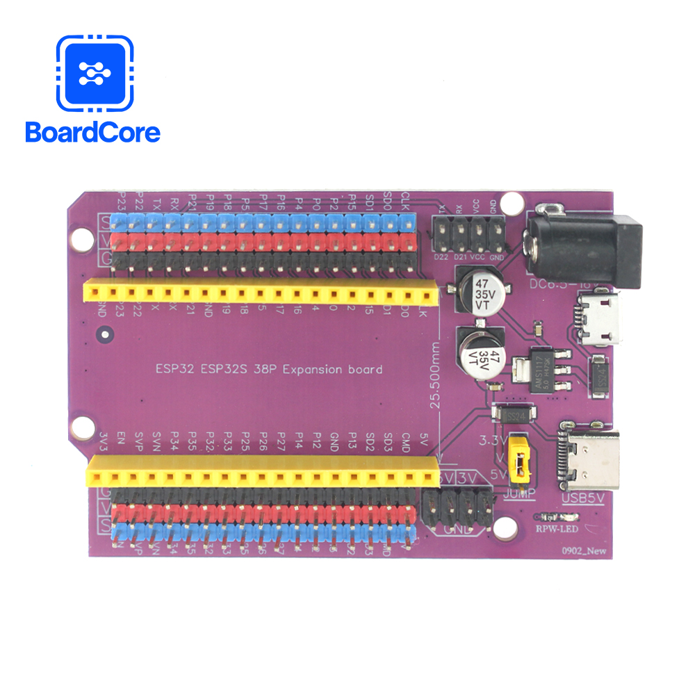 โมดูลบอร์ดขยาย ESP32S 38 พิน ส - Nodemcu 32S บทวิจารณ์และราคา
