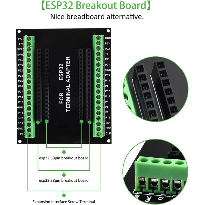 3 ชิ้น 38PIN ESP32 บอร์ดเบรกเอ - Nodemcu 32S บทวิจารณ์และราคา