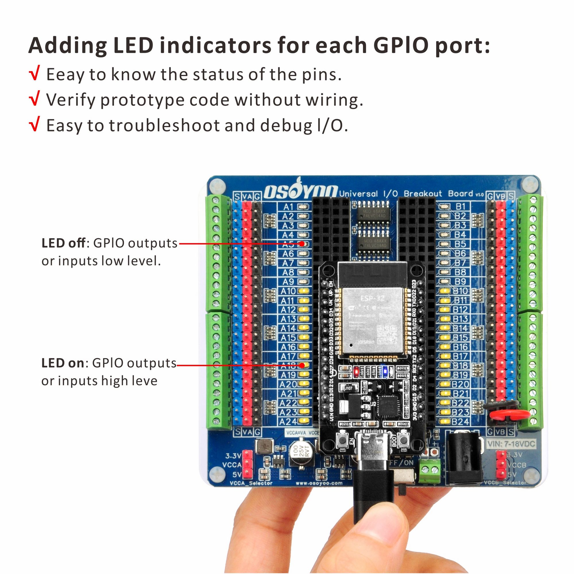 OSOYOO บอร์ดแยกสัญญาณ IO อเนกป - Nodemcuv2 บทวิจารณ์และราคา