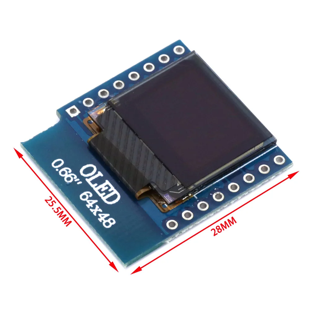 หน้าจอ OLED ขนาดเล็ก 0.66 นิ้ว - Wemos D1 บทวิจารณ์และราคา